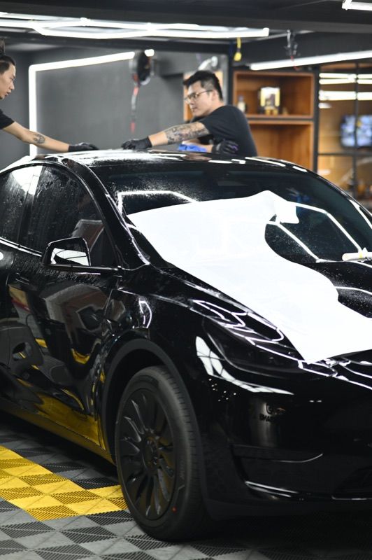 Tesla Model Y 全車犀牛皮施工——捷匠
